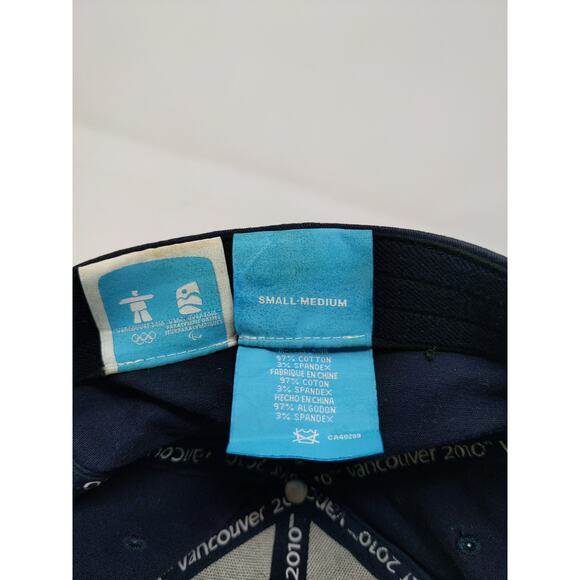 Vancouver 2010 XXI Olympic Winter Games Fitted Hat Size S-M Blue Embroidered - Picture 10 of 10